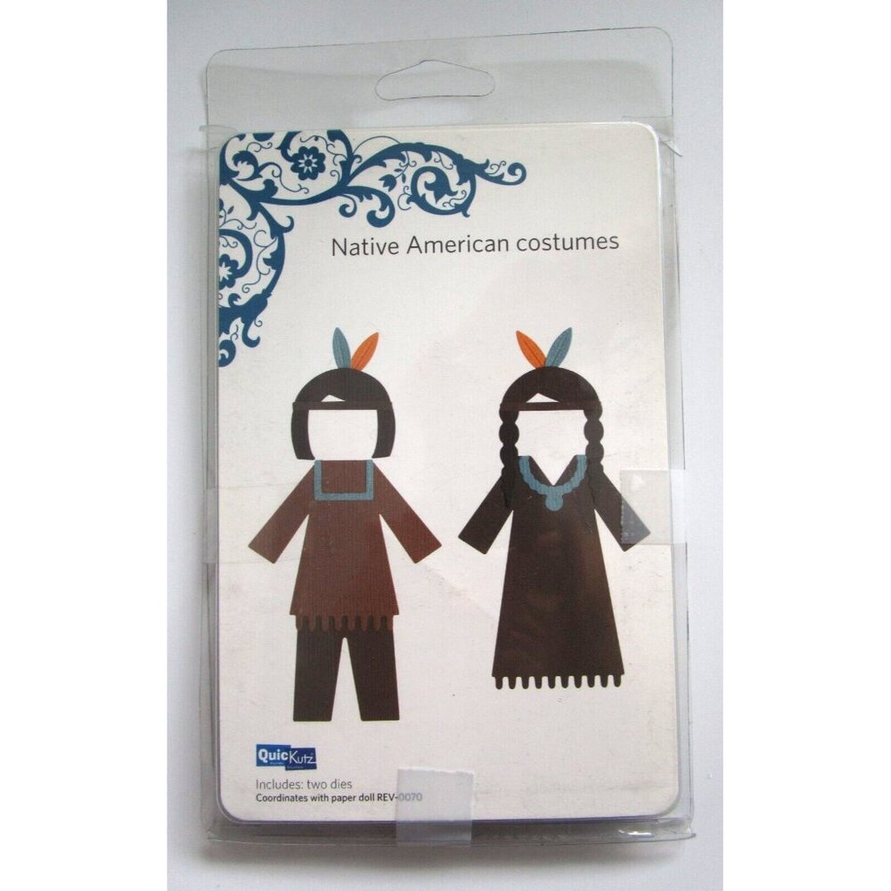 QuicKutz "Native American Cost"- 2 Die Cuts "REV 0073 Revolution Die" - 2007 NOS
